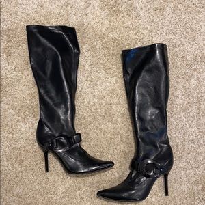 High Heel Leather Boots